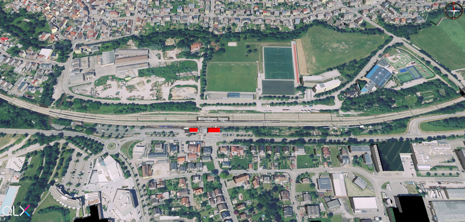 Visualisierung des geplanten Bahnhofs Wilferdingen-Singen